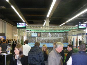 Viele Besucher drängten sich am Kick-Point